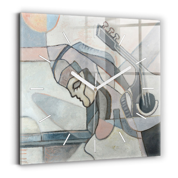 Horloge murale carrée Peinture abstraite