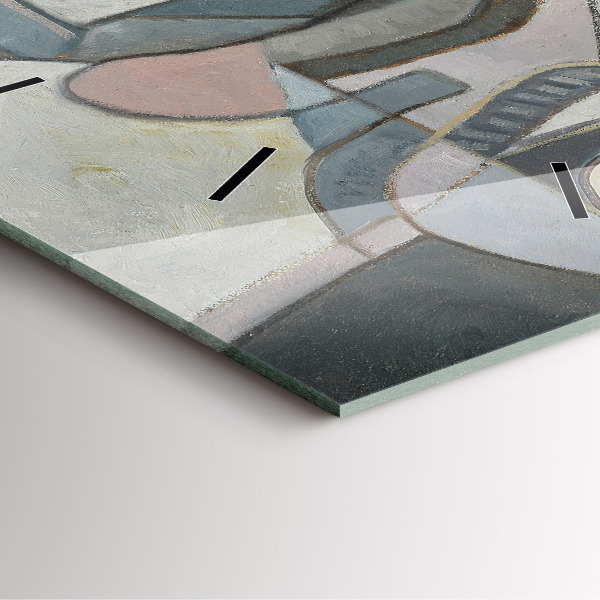 Horloge murale carrée Peinture abstraite