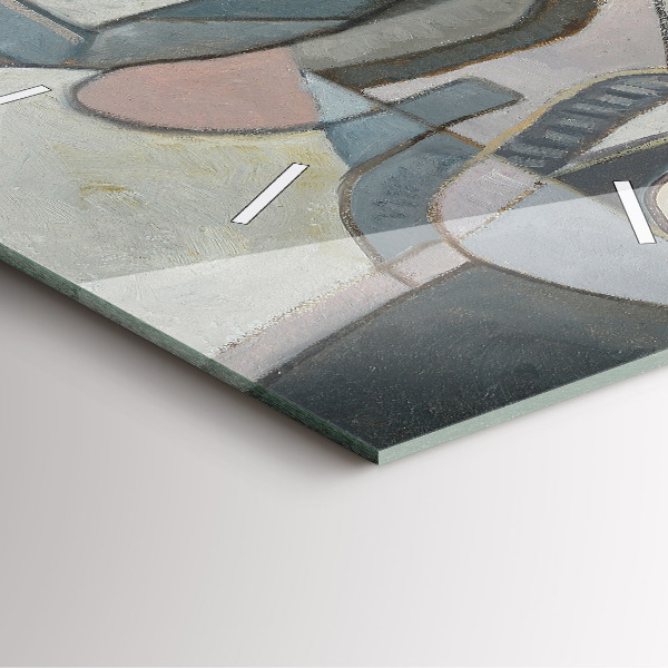 Horloge murale carrée Peinture abstraite