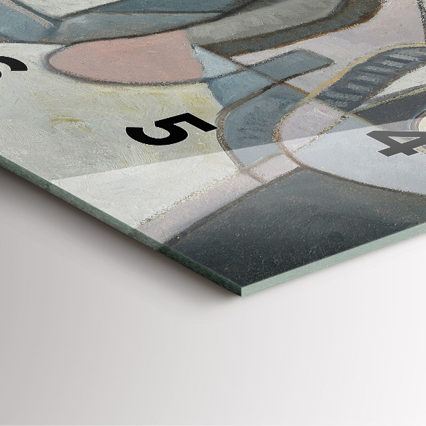 Horloge murale carrée Peinture abstraite