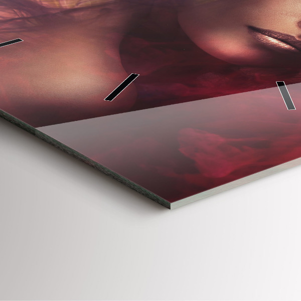 Horloge murale carrée 'Portrait d''une femme'