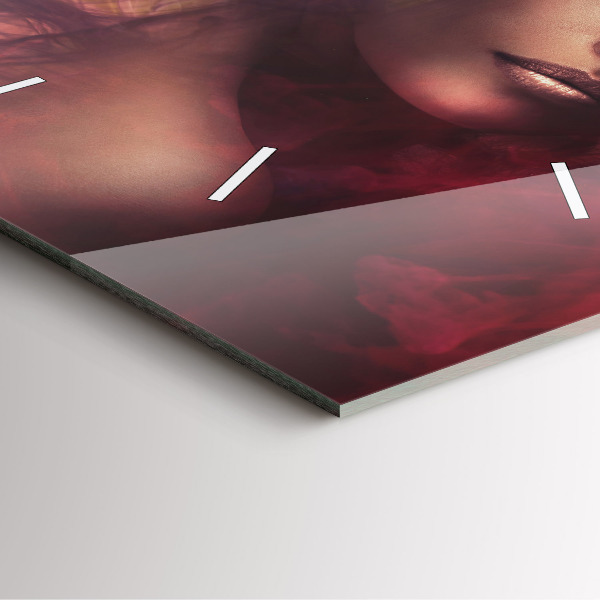 Horloge murale carrée 'Portrait d''une femme'