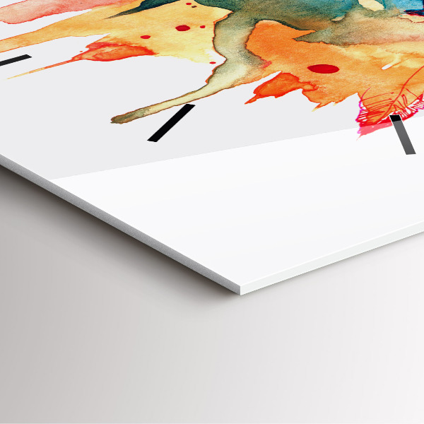 Horloge carrée en verre Perroquet rouge coloré