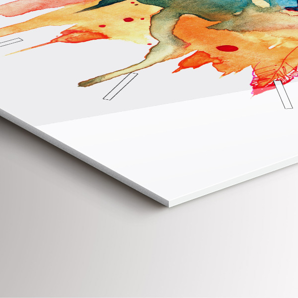 Horloge carrée en verre Perroquet rouge coloré