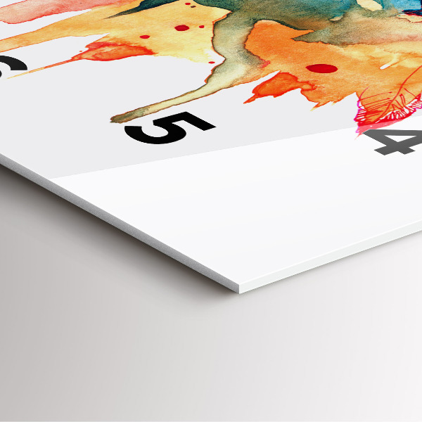 Horloge carrée en verre Perroquet rouge coloré