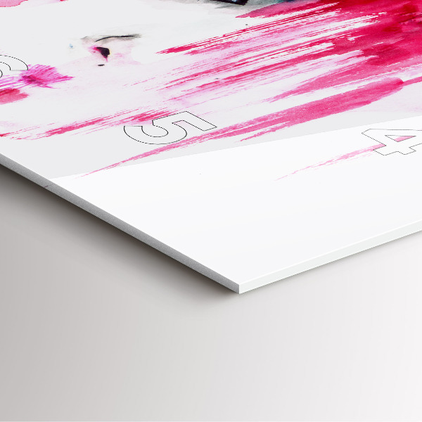 Horloge carrée en verre 'Les multiples visages de l''abstraction'