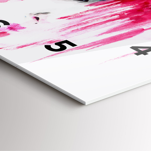 Horloge carrée en verre 'Les multiples visages de l''abstraction'