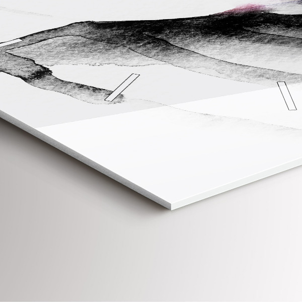 Horloge carrée en verre 'Portrait d''une femme'