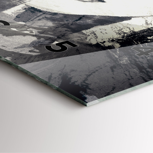 Horloge carrée en verre Femme - aquarelles