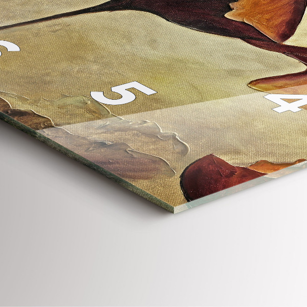 Horloge carrée en verre Coquelicots peints