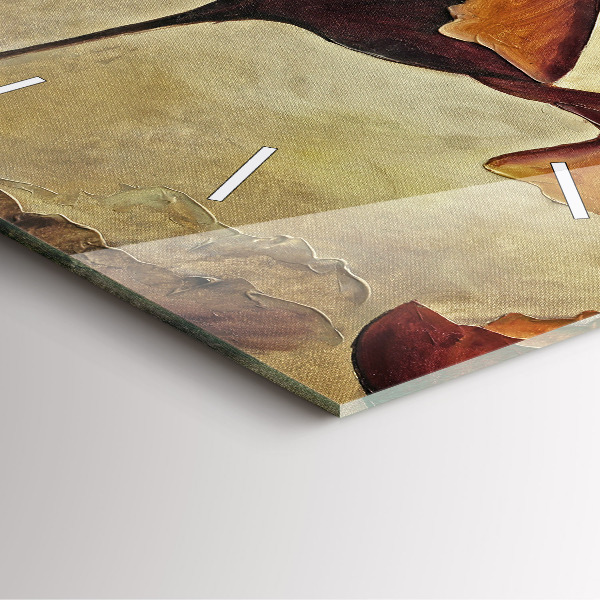 Horloge carrée en verre Coquelicots peints