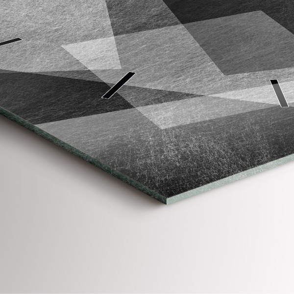 Horloge murale carrée Abstraction géométrique