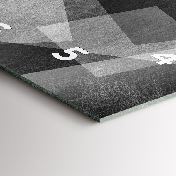 Horloge murale carrée Abstraction géométrique