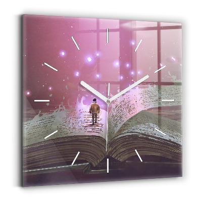 Horloge murale carrée 'Livre d''abstraction'