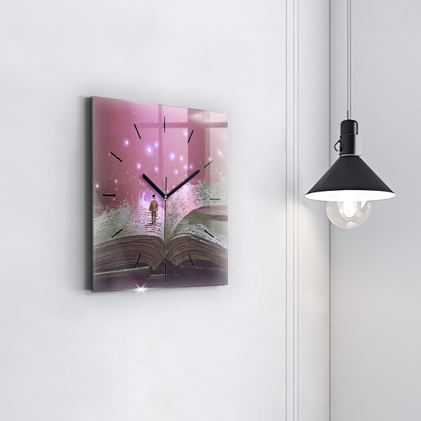 Horloge murale carrée 'Livre d''abstraction'
