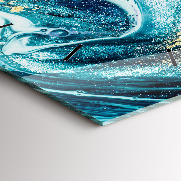 Horloge murale carrée Marbre abstrait