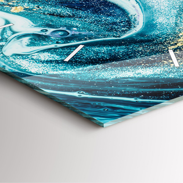 Horloge murale carrée Marbre abstrait