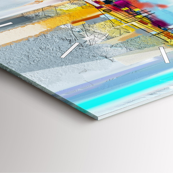 Horloge murale carrée Pont abstrait