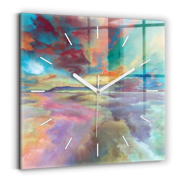 Horloge murale carrée Paysage abstrait