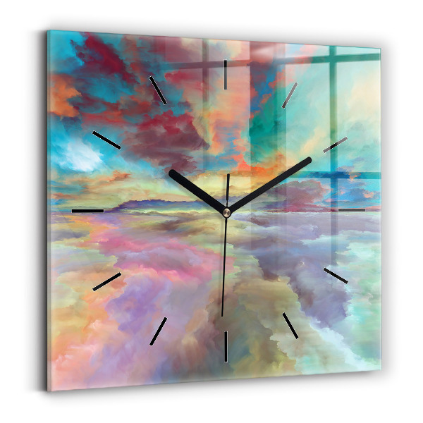 Horloge murale carrée Paysage abstrait