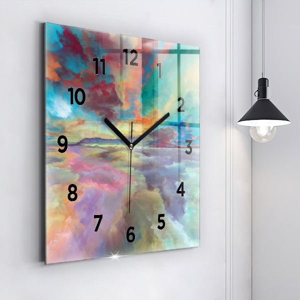 Horloge murale carrée Paysage abstrait