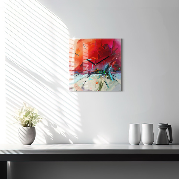 Horloge murale carrée 'Des rangées d''épices'