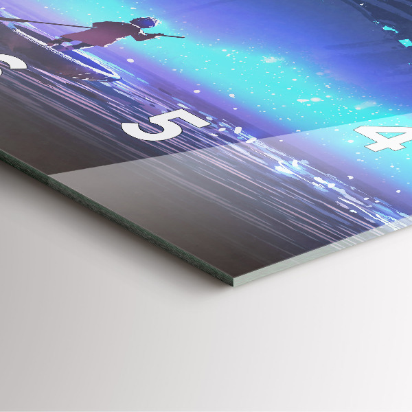 Horloge murale carrée Voilier fantastique