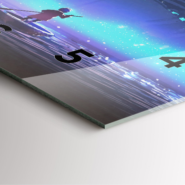 Horloge murale carrée Voilier fantastique