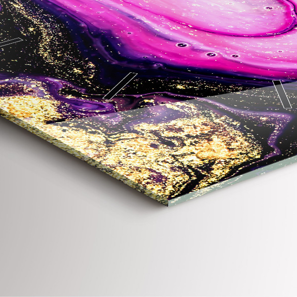 Horloge murale carrée Marbre abstrait