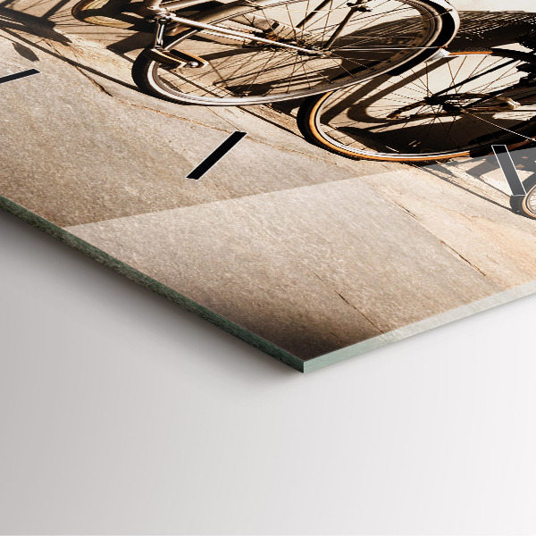 Horloge murale carrée vélo italien