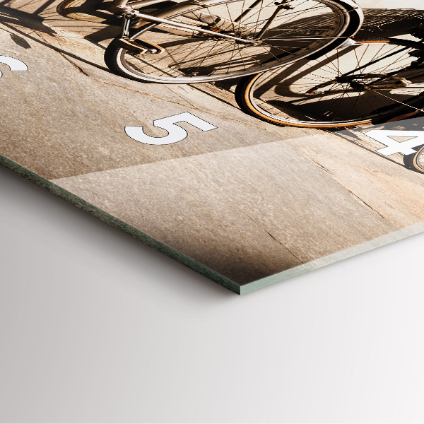 Horloge murale carrée vélo italien