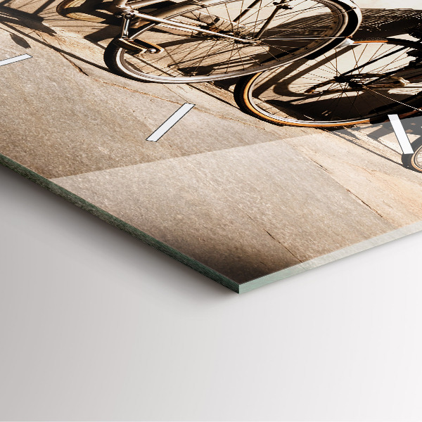 Horloge murale carrée vélo italien