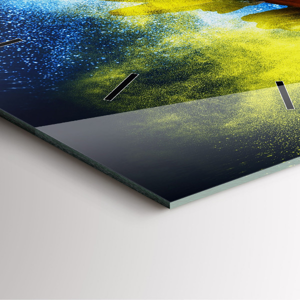 Horloge murale carrée Perroquet coloré