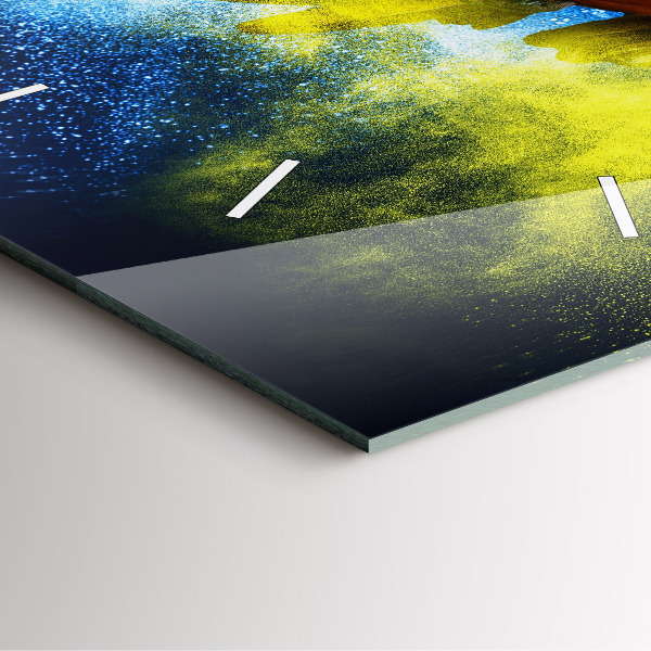 Horloge murale carrée Perroquet coloré