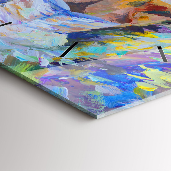 Horloge murale carrée Ballerine peinte