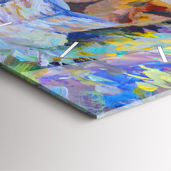 Horloge murale carrée Ballerine peinte