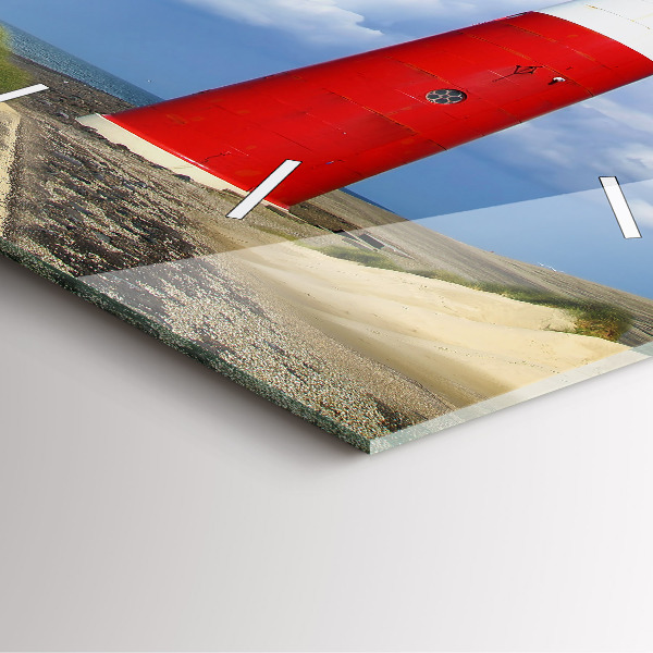 Horloge carrée en verre Phare