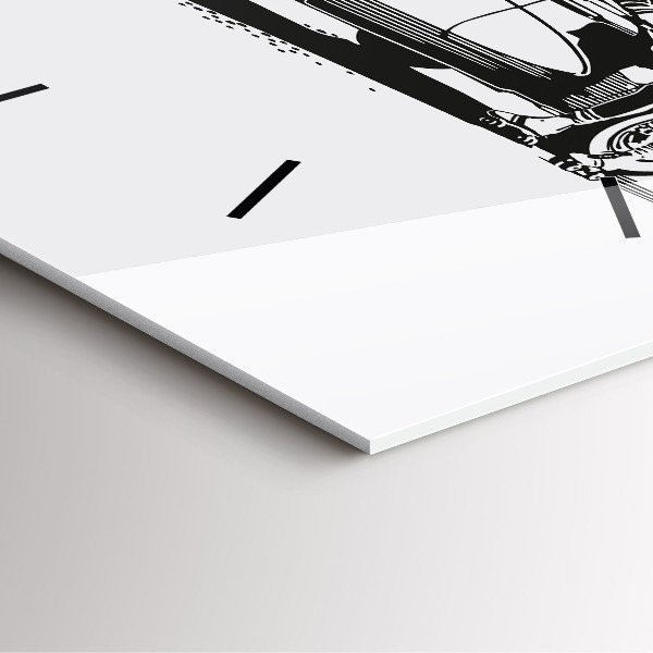 Horloge carrée en verre Illustration rétro