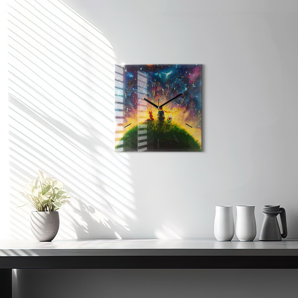 Horloge murale carrée Abstraction Le Petit Prince