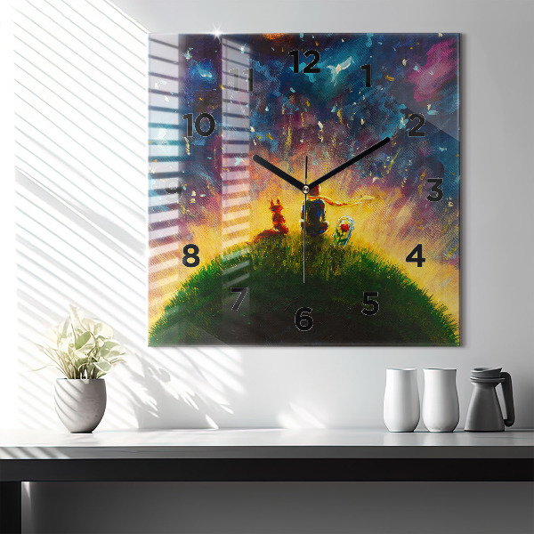 Horloge murale carrée Abstraction Le Petit Prince