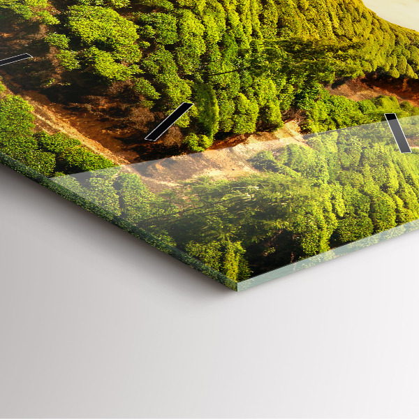 Horloge carrée en verre Colline du thé