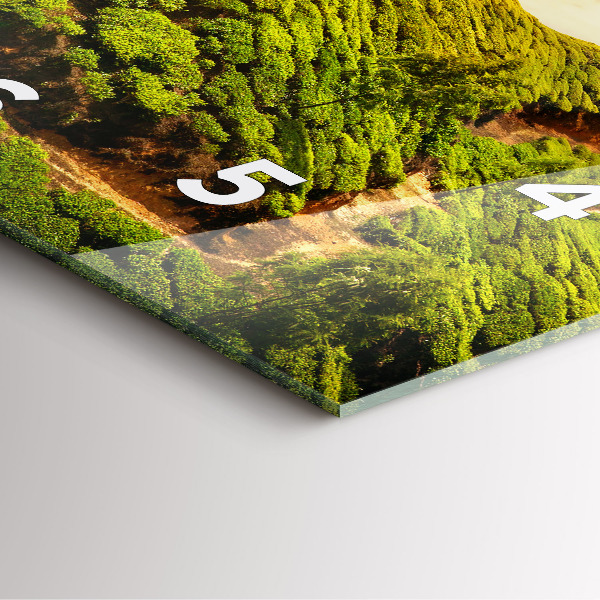 Horloge carrée en verre Colline du thé