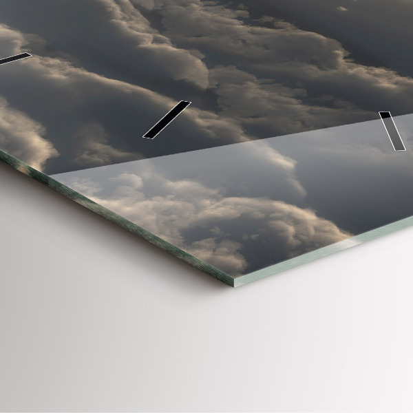 Horloge carrée en verre Ballon dans le ciel