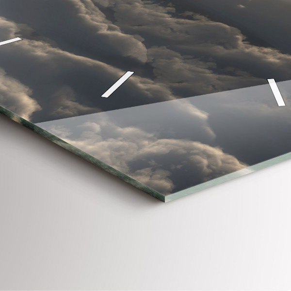 Horloge carrée en verre Ballon dans le ciel