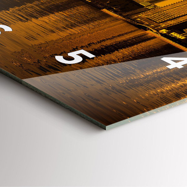 Horloge carrée en verre Rivière Zhujiang