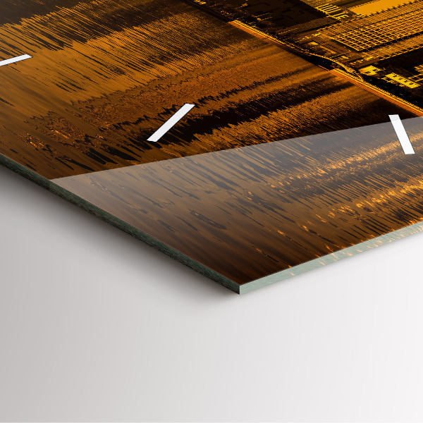 Horloge carrée en verre Rivière Zhujiang