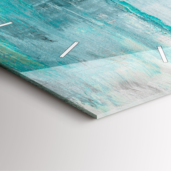 Horloge carrée en verre 'Texture d''huile abstraite'