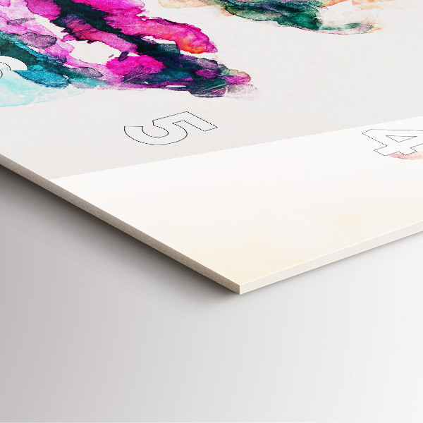 Horloge carrée en verre Visage de femme abstrait