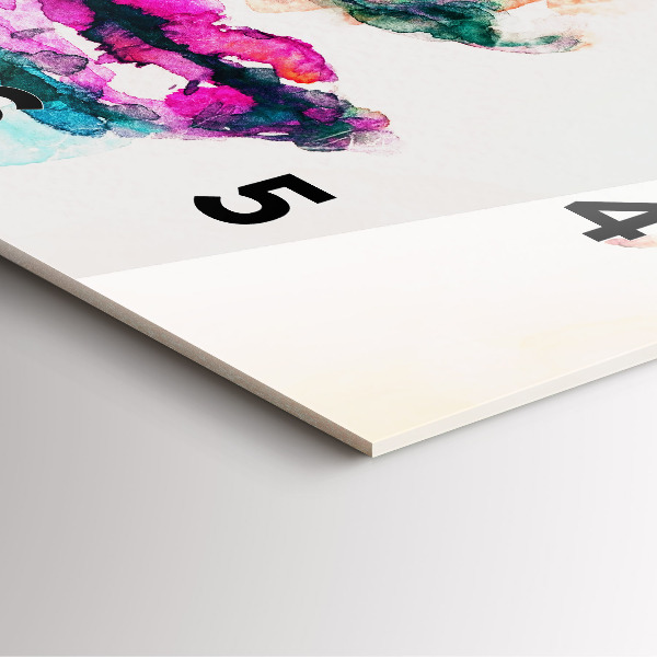 Horloge carrée en verre Visage de femme abstrait