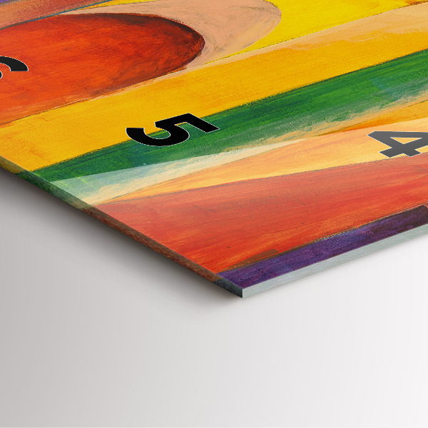 Horloge carrée en verre Art Décoration Abstraction